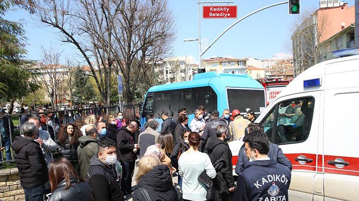 Minibüsün iki kişiyi ezdiği kazadan görüntüler