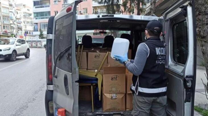 İzmir’de 9 bin 120 litre sahte etil alkol ele geçirildi, 3 kişi tutuklandı