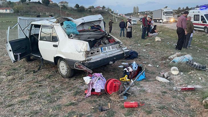 Şarampole yuvarlanan otomobildeki 1 kişi hayatını kaybetti, 5 yaralı var