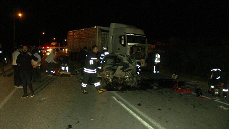 Tekirdağ’da kamyon ile otomobil çarpıştı 1 kişi hayatını kaybetti