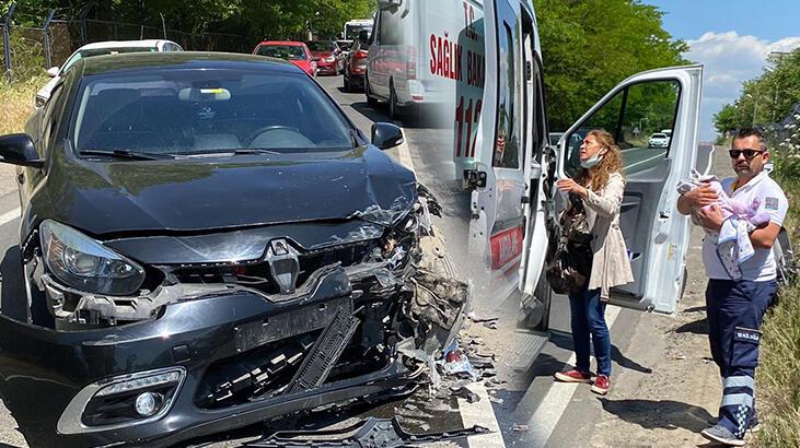 Uçan evrakı yakalamak isteyince kaza yaptı! Anne ve 3 çocuğu yaralandı