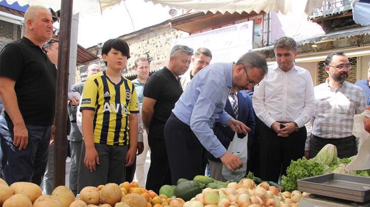 Bakan Kasapoğlu’ndan memleketinde pazar çıkartması