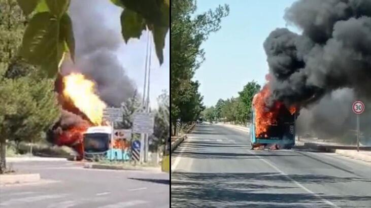 Diyarbakır’da belediye otobüsü alevlere teslim oldu