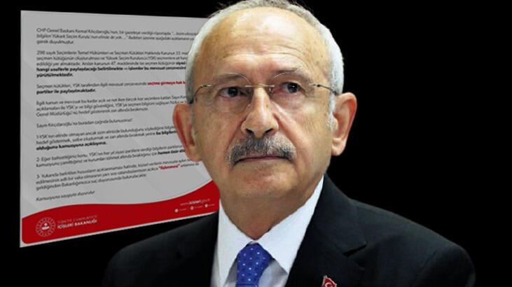 İçişleri Bakanlığı’ndan Kılıçdaroğlu’na çağrı: Kaynağın neresi olduğunu kamuoyuna açıklayın