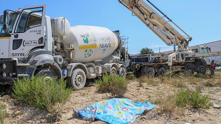 Şoförün cenazesi yerdeyken mikserdeki beton için başka bir araç geldi