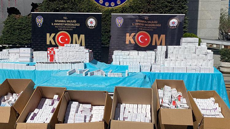 Piyasa değeri 15 Milyon TL! İstanbul’da ‘kayıt dışı ilaç’ operasyonu