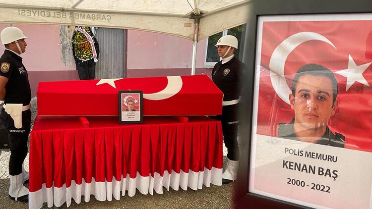 Kaza kurşunuyla hayatını kaybeden polis memuru toprağa verildi