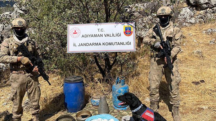 Adıyaman’da PKK’ya ait yaşam malzemesi ele geçirildi