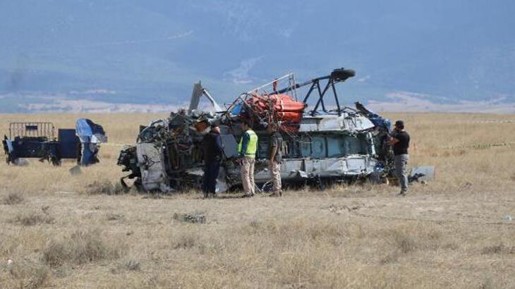 Denizli’de düşen helikopterde kaza kırım incelemesi sürdürülüyor