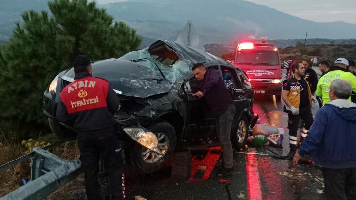 Otomobil bariyerlere çarparak durabildi! Çifti ölüm ayırdı…