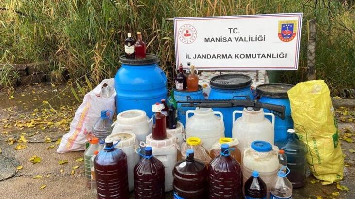 Manisa’da bin litre sahte alkol ele geçirildi