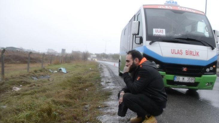 Köpeğe çarpmamak için manevra yapıp tarlaya girdi, aracının başında gözyaşı döktü