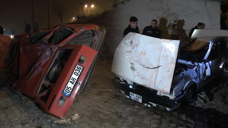 Alkollü sürücü 10 metre yükseklikten park halindeki otomobilin üzerine düştü