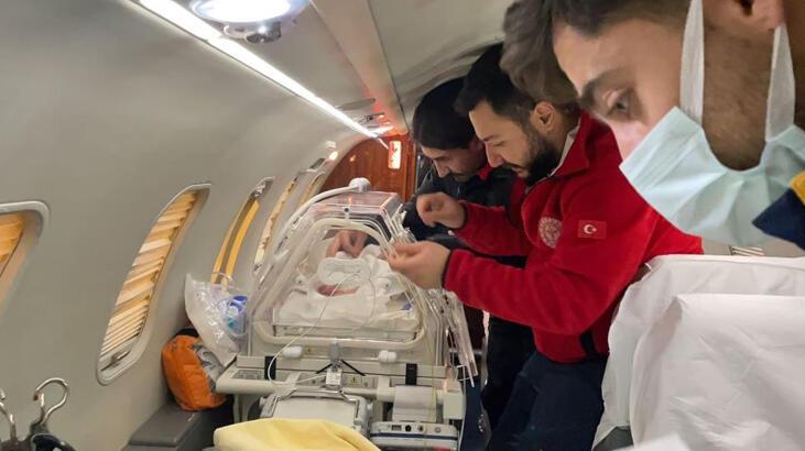 Kalp rahatsızlığı olan 3 günlük bebek İstanbul’a sevk edildi