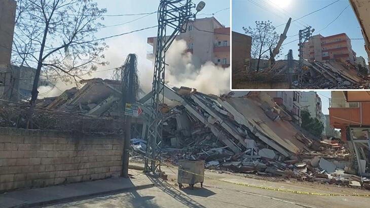 Kahta’da hasar gören cami minaresi kontrollü olarak yıkıldı