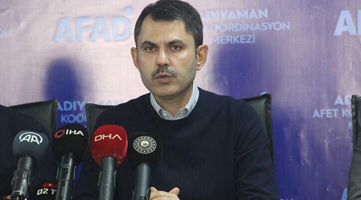 Bakan Kurum: Pazarcık ve Afşin ilçesinde konutların inşasına başlandı