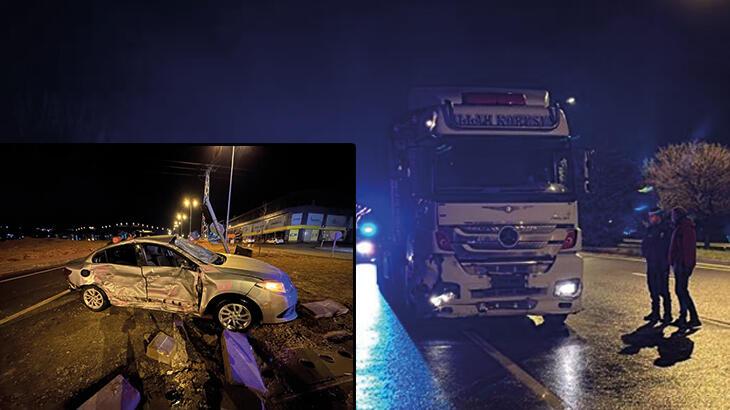 Elazığ’da TIR ile otomobil çarpıştı: 1’i ağır 3 yaralı