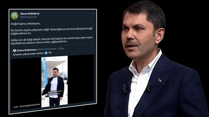 Bakan Kurum’dan İYİ Partili isme cevap: Bu benim seçim çalışmam değil