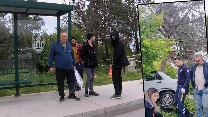 Arnavutköy’de otomobil İETT durağında daldı: 2 yaralı