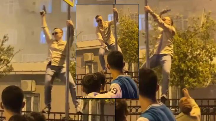 İstanbul’da şoke eden anlar! Dans edip ateş açtı, kendisini uyaranlara silah doğrulttu