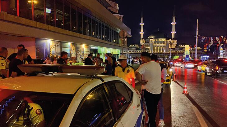 Taksim’de ticari taksilere denetim! Emniyet’ten uyuşturucuya geçit yok