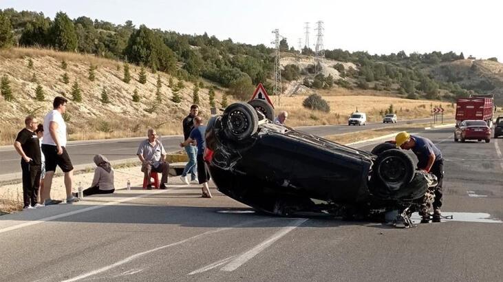 Emniyet kemeri hayat kurtardı! Yara almadan kurtuldular