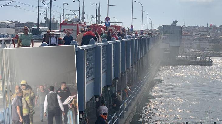 Galata Köprüsü’nde bir restoranda yangın çıktı