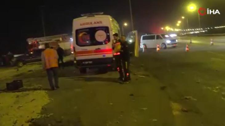 Gece yarısı feci kaza! Freni patlayan TIR dehşet saçtı