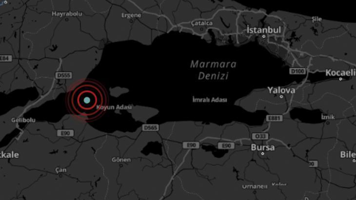 Marmara’da 3.6 büyüklüğünde deprem