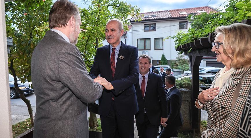 Meclis Başkanı Kurtulmuş, SDA Genel Başkanı ile bir araya geldi