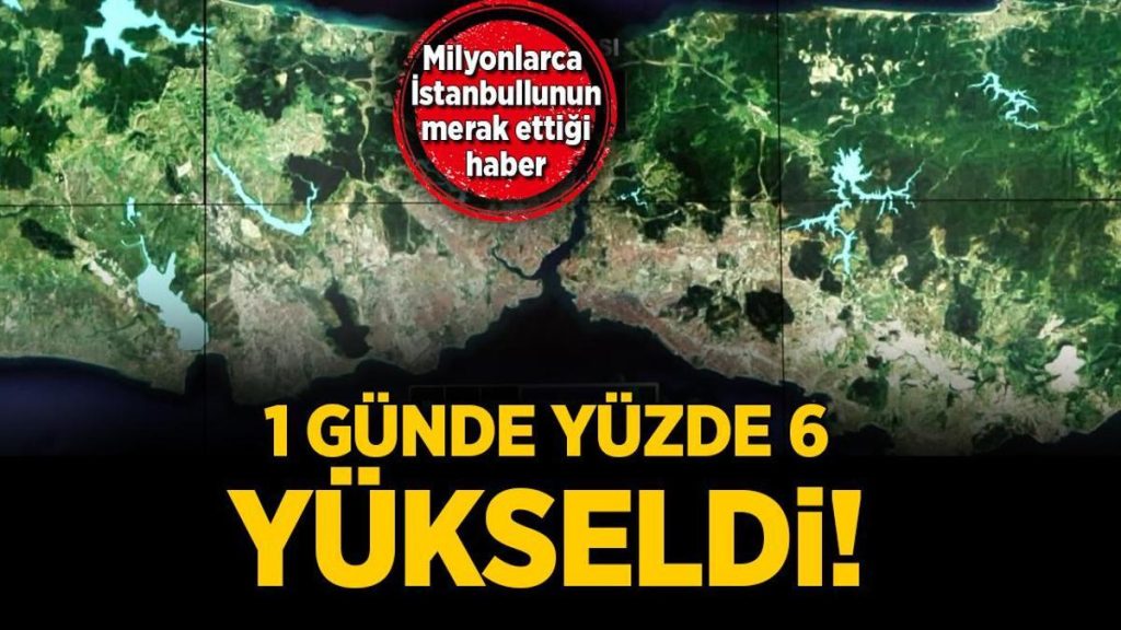 İstanbul’da, 1 günlük yağışın ardından işte barajlarda son durum