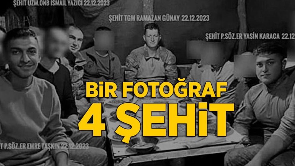 Bir fotoğraf 4 şehit! Yürek yakan detay ortaya çıktı