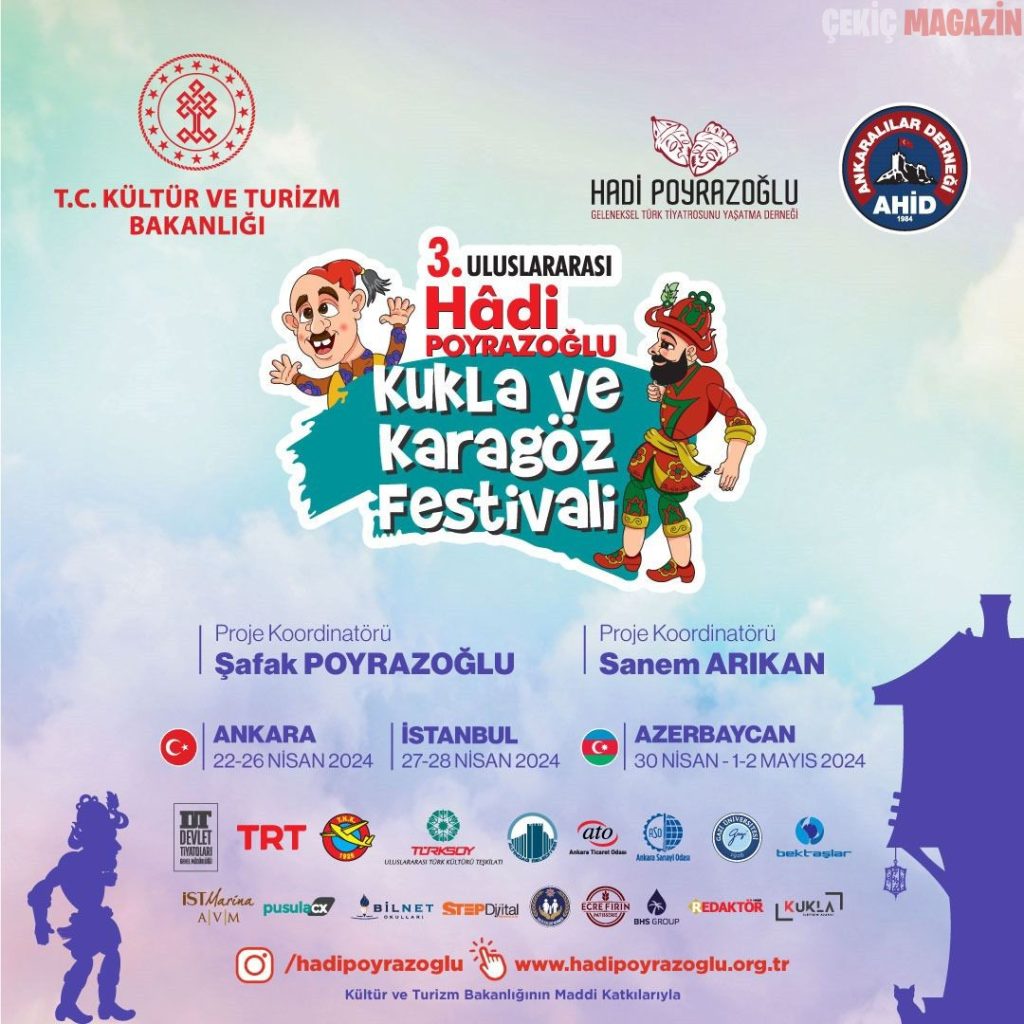 3.Uluslarası Hadi Poyrazoğlu Kukla ve Karagöz Festivali Başlıyor… 