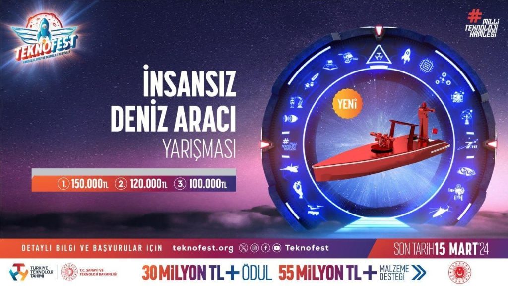 İnsansız Deniz Aracı Yarışması için son başvuru tarihi 15 Mart