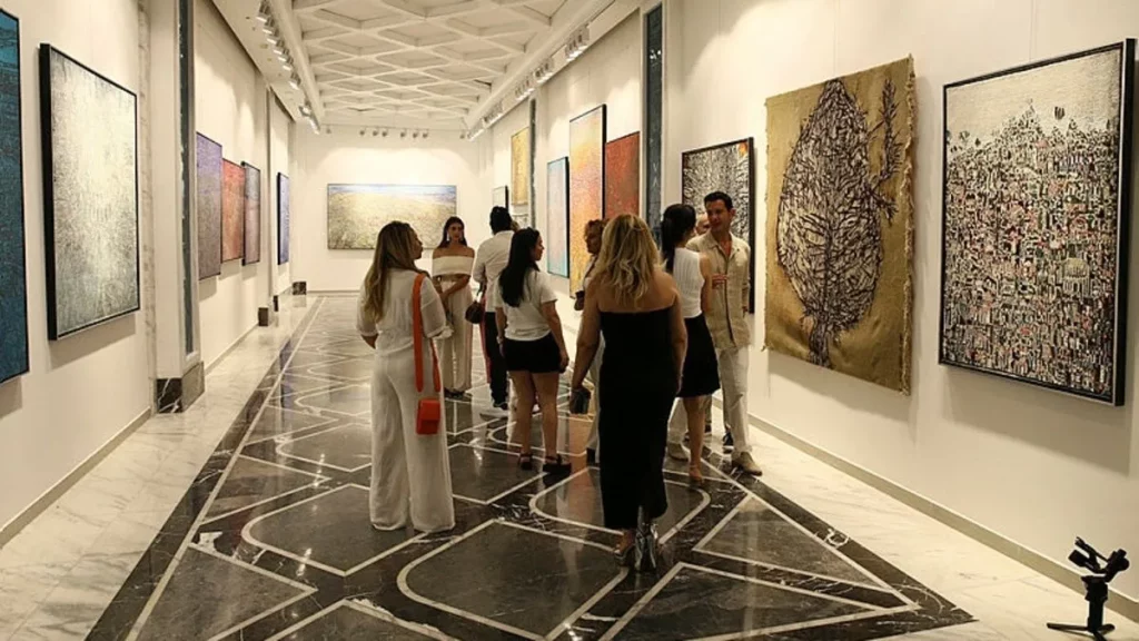 Ressam Devrim Erbil’in “Yatay Derinlik” sergisi Bodrum’da sanatseverlerle buluştu