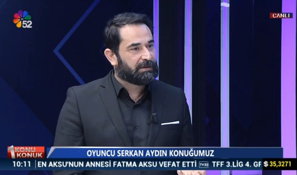 Ünlü Oyuncu Serkan Aydın , tv52 de yayınlanan Emre Partal’ın sunduğu ” Bir Konu Bir Konuk” programına katıldı.