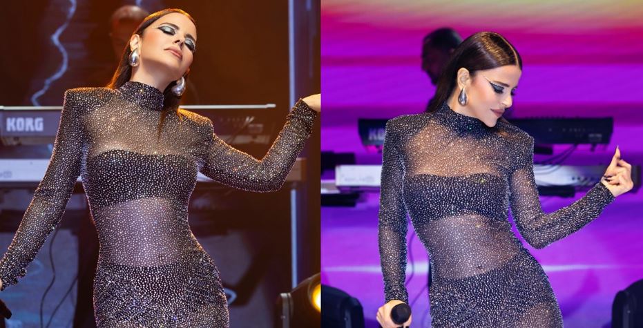 Simge Sağın Kıbrıs yılbaşı sahnesi