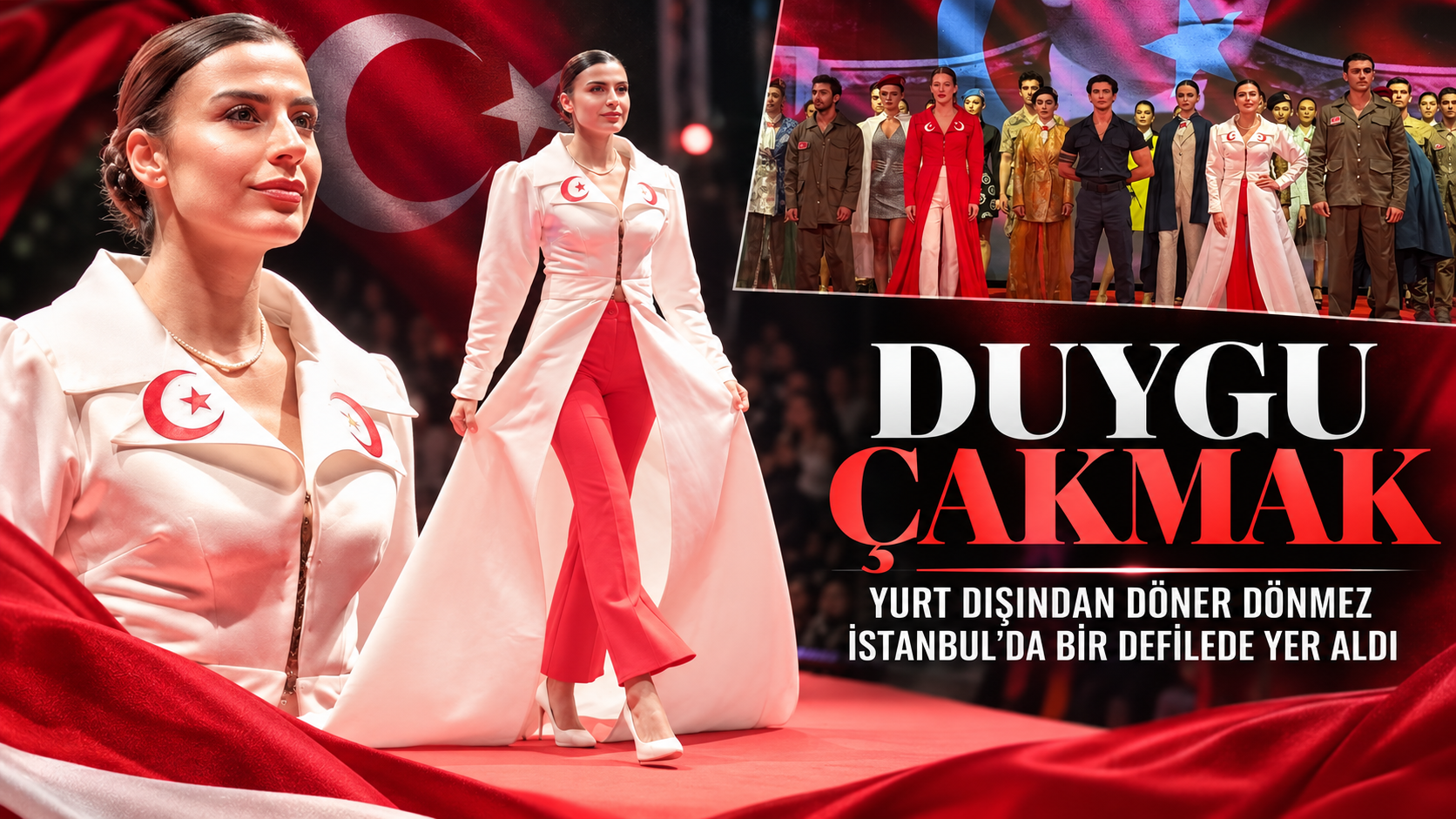 DUYGU ÇAKMAK YURT DIŞINDAN DÖNDÜ, PODYUMA DAMGASINI VURDU!