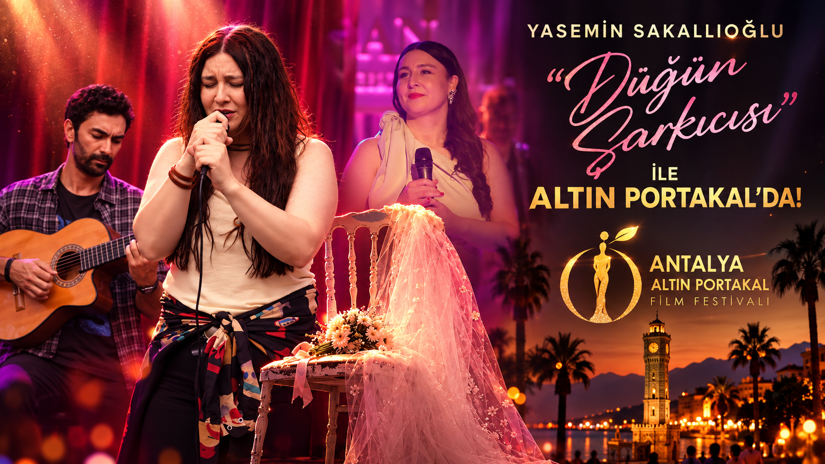 YASEMİN SAKALLIOĞLU “DÜĞÜN ŞARKICISI” İLE ALTIN PORTAKAL’DA!